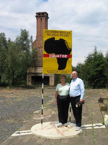 Bill and Pat at the equator