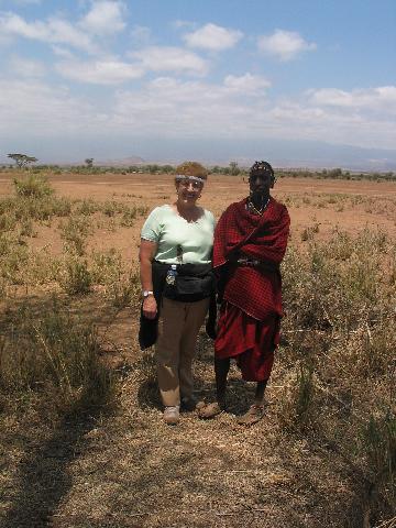 Pat with a Masaai Warrior