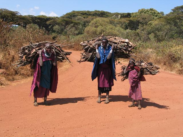 Two masaai woman and little girl